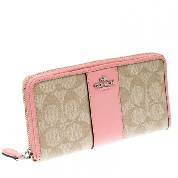 Coach Pink and Tan Women's Wallet NWOT - Picture 3 of 12